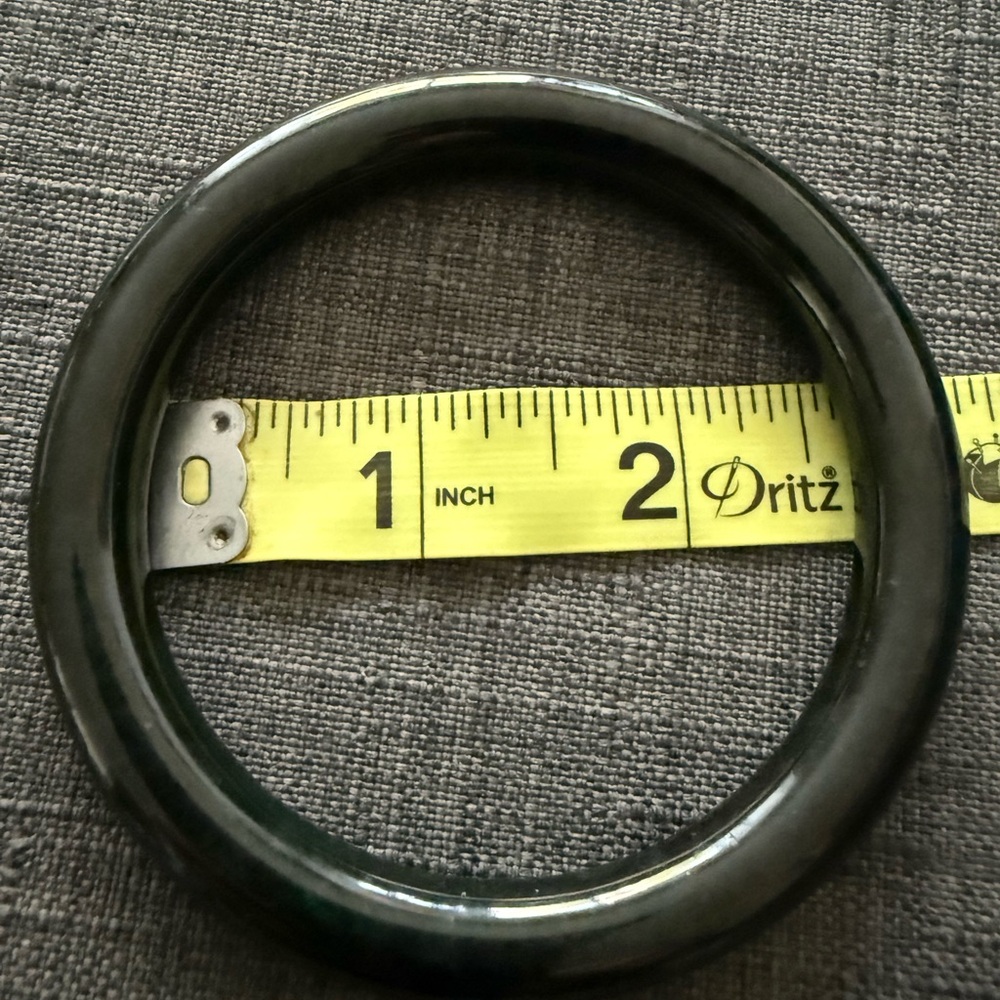 Vintage black jade  Bangle Bracelet - Picture 6 of 6